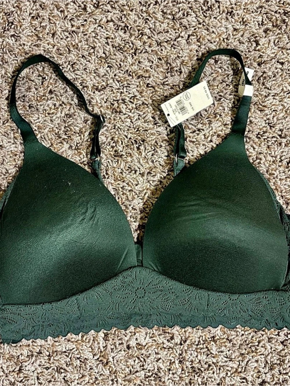 Aerie Real Sunnie Wireless Push-Up Bra Floral Green 34D